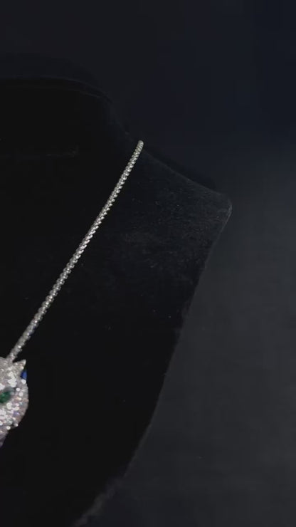 CADENA DE LEOPARDO DE PLATA